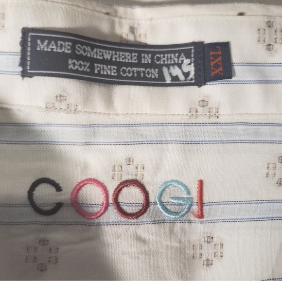 Men's COOGI LS Button Up Shirt w/Cufflinks - Picture 3 of 5